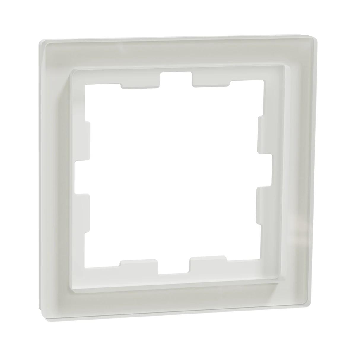 Schneider Electric MEG4010-6520 Merten System-D, Tekli Cam Çerçeve, Kristal Beyaz, D-Life — üretici ürün görseli