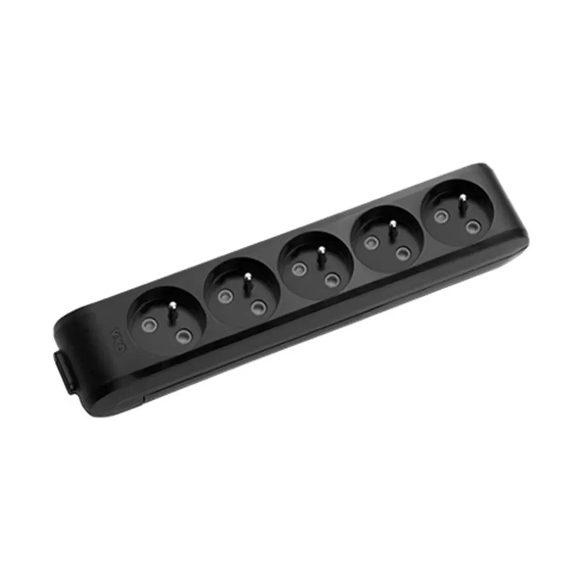 Viko Black Five-Socket UPS Grounded Power Strip, with Terminal Block, without Cable
