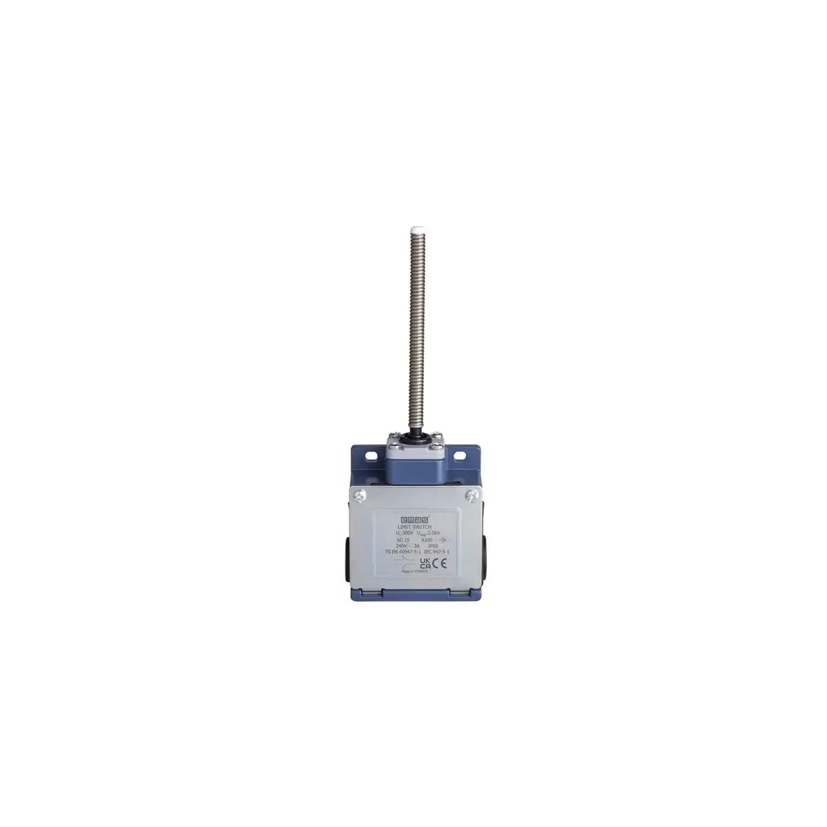 Emas L53 Metal Housing 7 mm Blunt Plastic End Metal Spring Lever Snap-Action 1NO+1NC Limit Switch L53K13SOP103