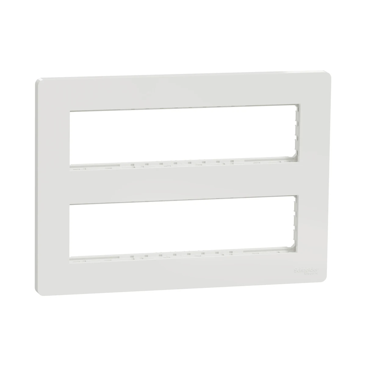 Schneider Electric NU021820 2-Row x 8-Module Frame, White Antibacterial