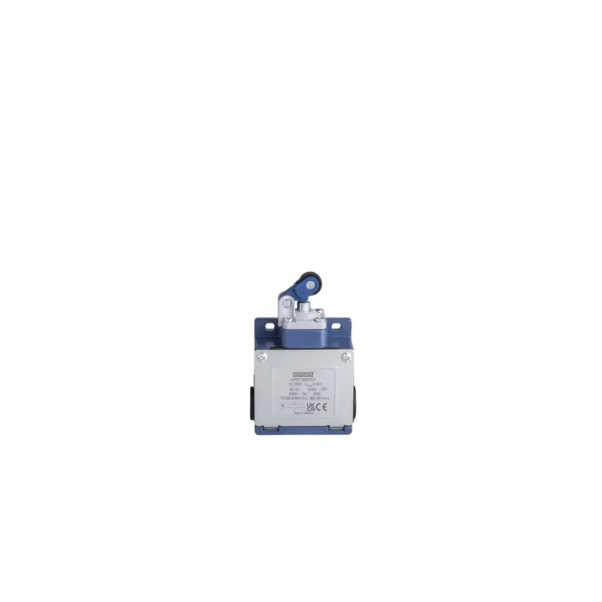 Emas L53 Metal Housing 14 mm Plastic Roller Lever Snap-Action 1NO+1NC Limit Switch L53K13MIP311
