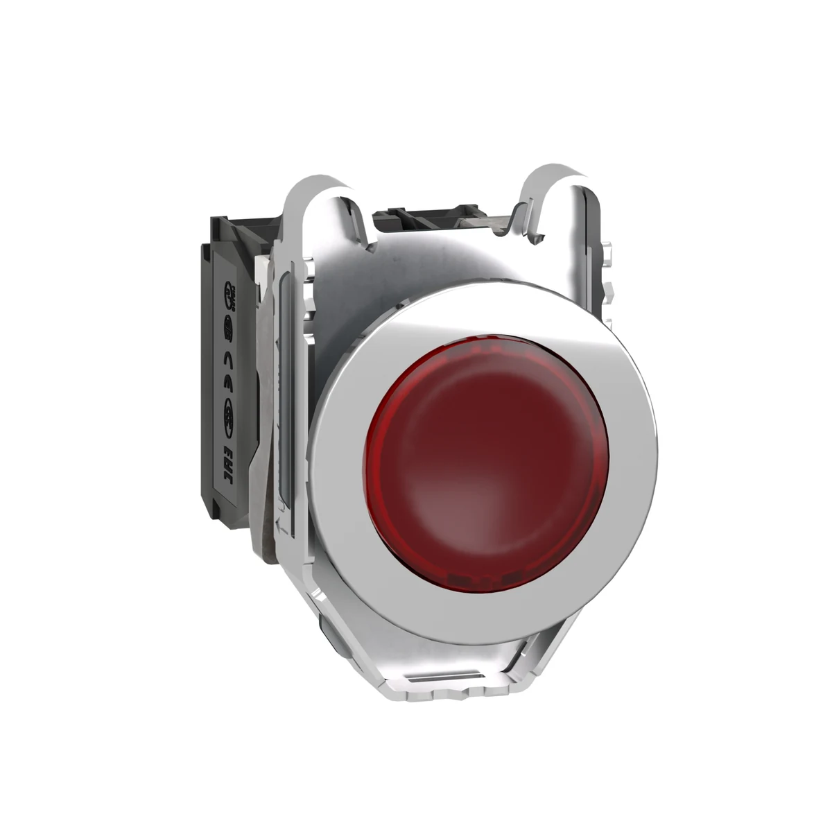 Schneider Electric XB4FW34M5 Illuminated, Momentary push button LED 230 VAC Red 1 NA+1 NC