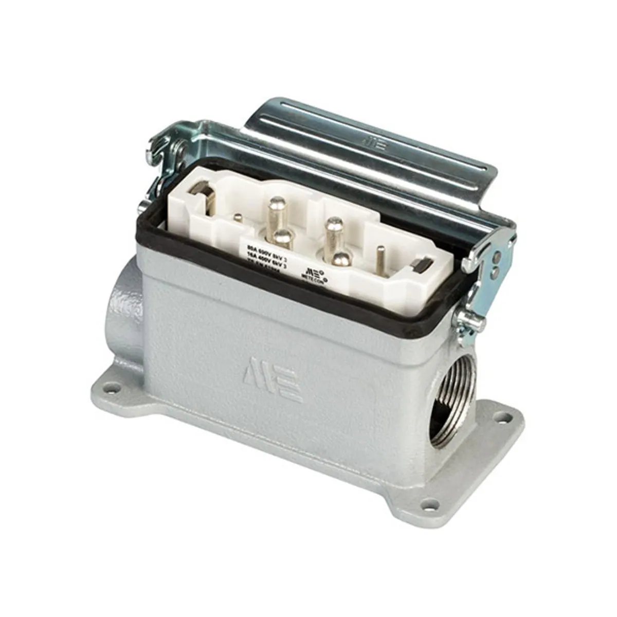 Mete Enerji 403611S 4/2x80/16A Çoklu Duvar Fiş Çift Girişli Tek Metal Mandallı