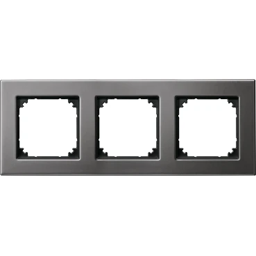 Schneider Electric 475314 Üçlü çerçeve, M-Elegance Glass, Rodyum grisi
