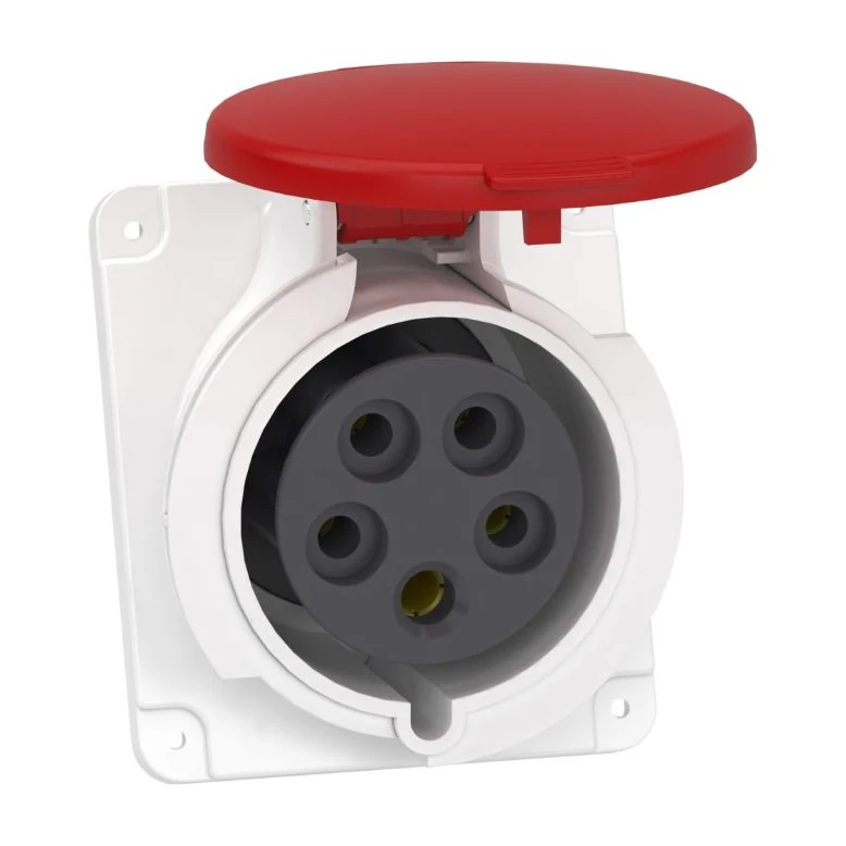 Schneider Electric PKY32F435 5x32A, Three-Phase, 3P+N+T, IP44, QUICK, Angled Machine Socket