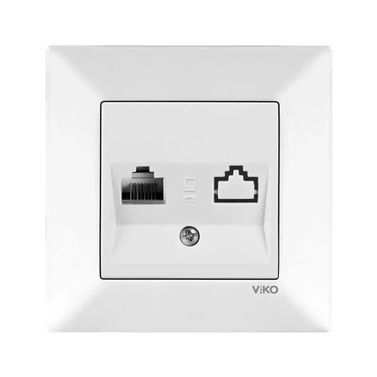 Viko Karre Meridian Single White Data Socket (RJ45 CAT6)