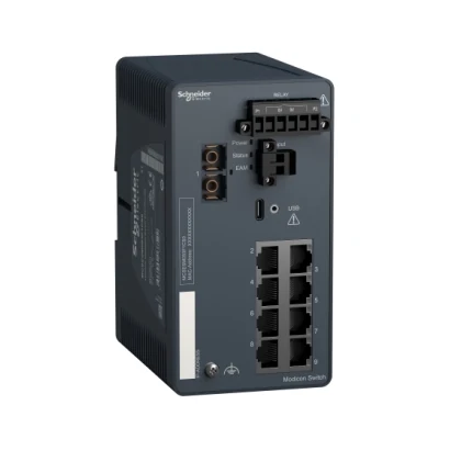 Schneider Electric MCSESM093F1CS0 Modicon Managed Switch 8TX/1FX-SM — üretici katalog görseli