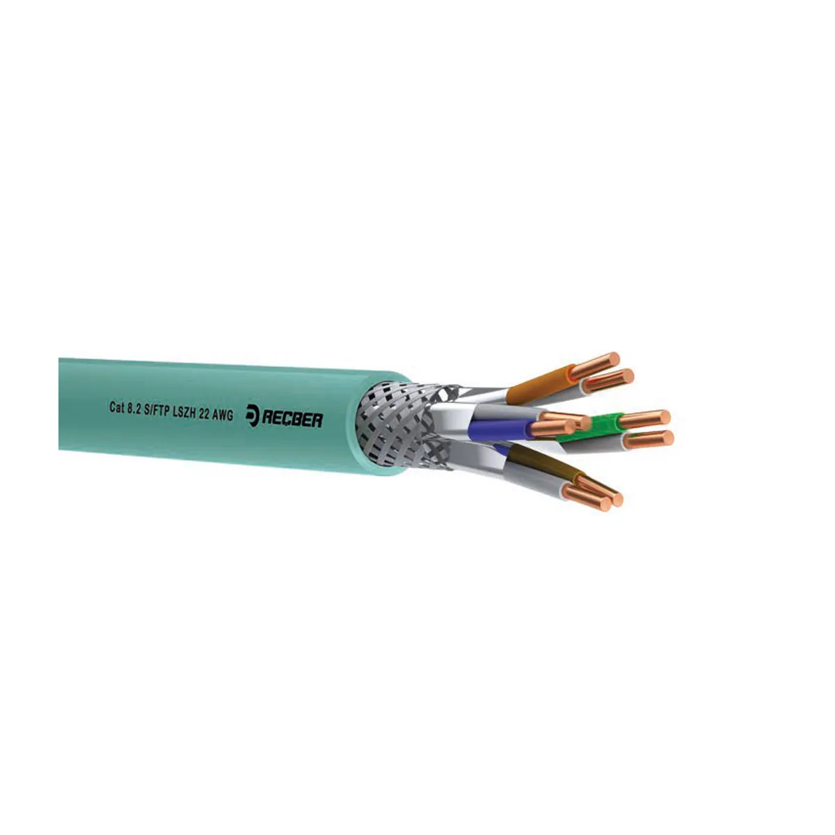 Reçber SL2000 S/F22 LSZH-B2ca Category 8.2 S/FTP 4x2x22AWG Cable
