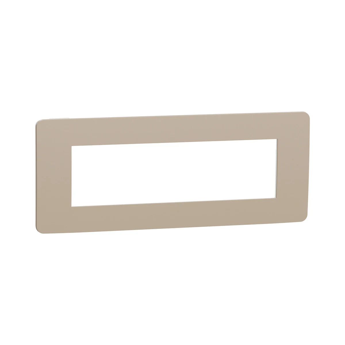 Schneider Electric NU270726 Yeni Unica, Studio Color Frame 7 module, Gray-Brown/White