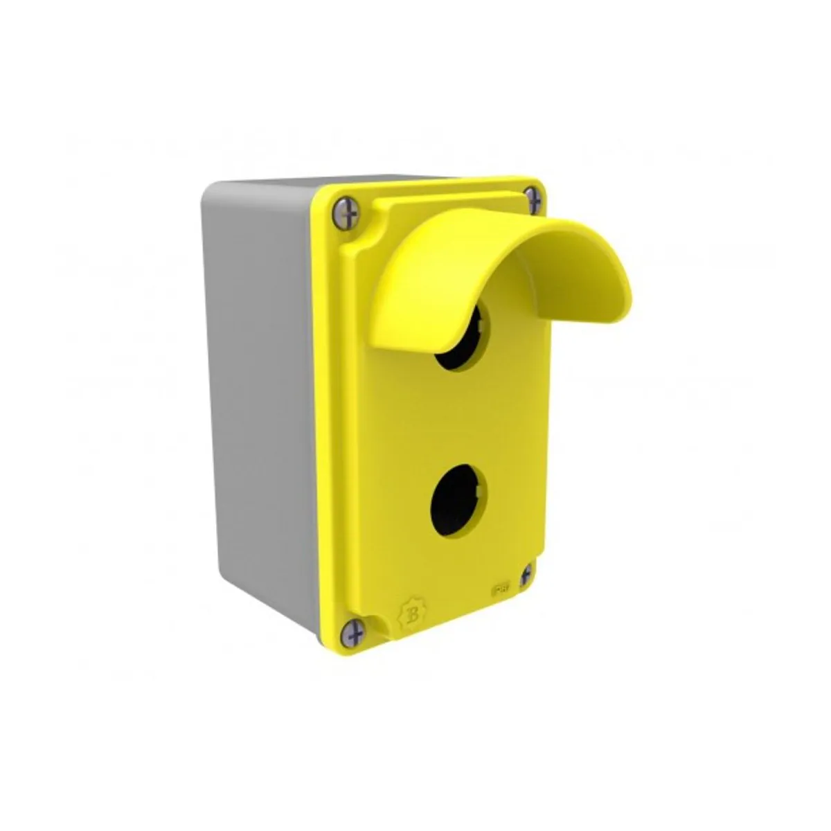 Bemis BT4-2071-0007 Aluminum 2-Button Protected Box IP67 80x130x73 Yellow