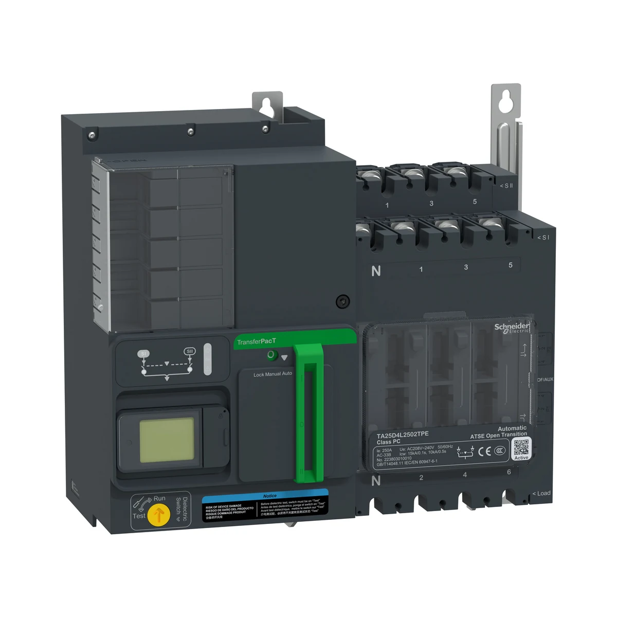 Schneider Electric TA25D4L2502TPE TA25.250A 4P LCD 230V