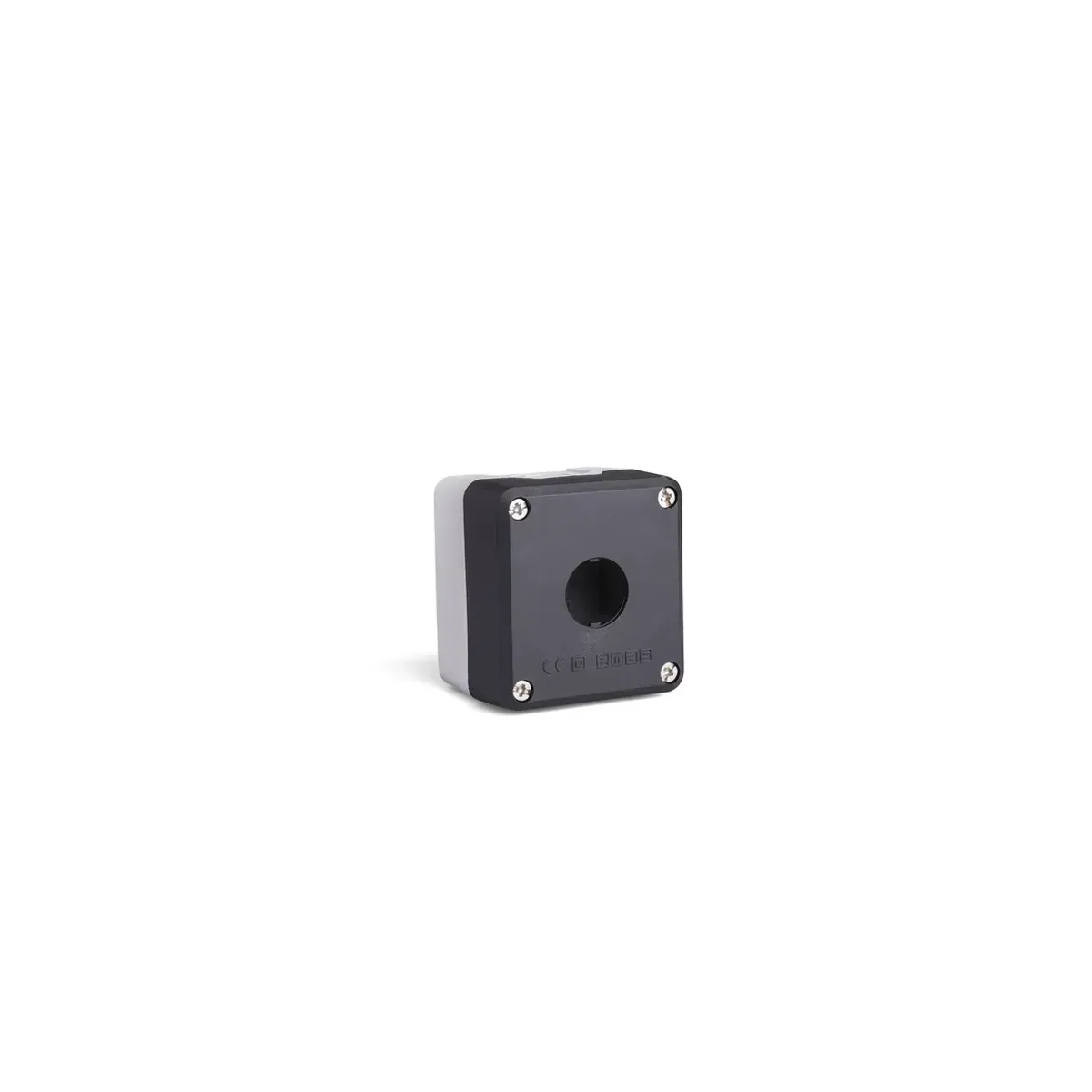 Emas P Series Plastic 1-Hole Empty Black-Gray Control Box P1BOS