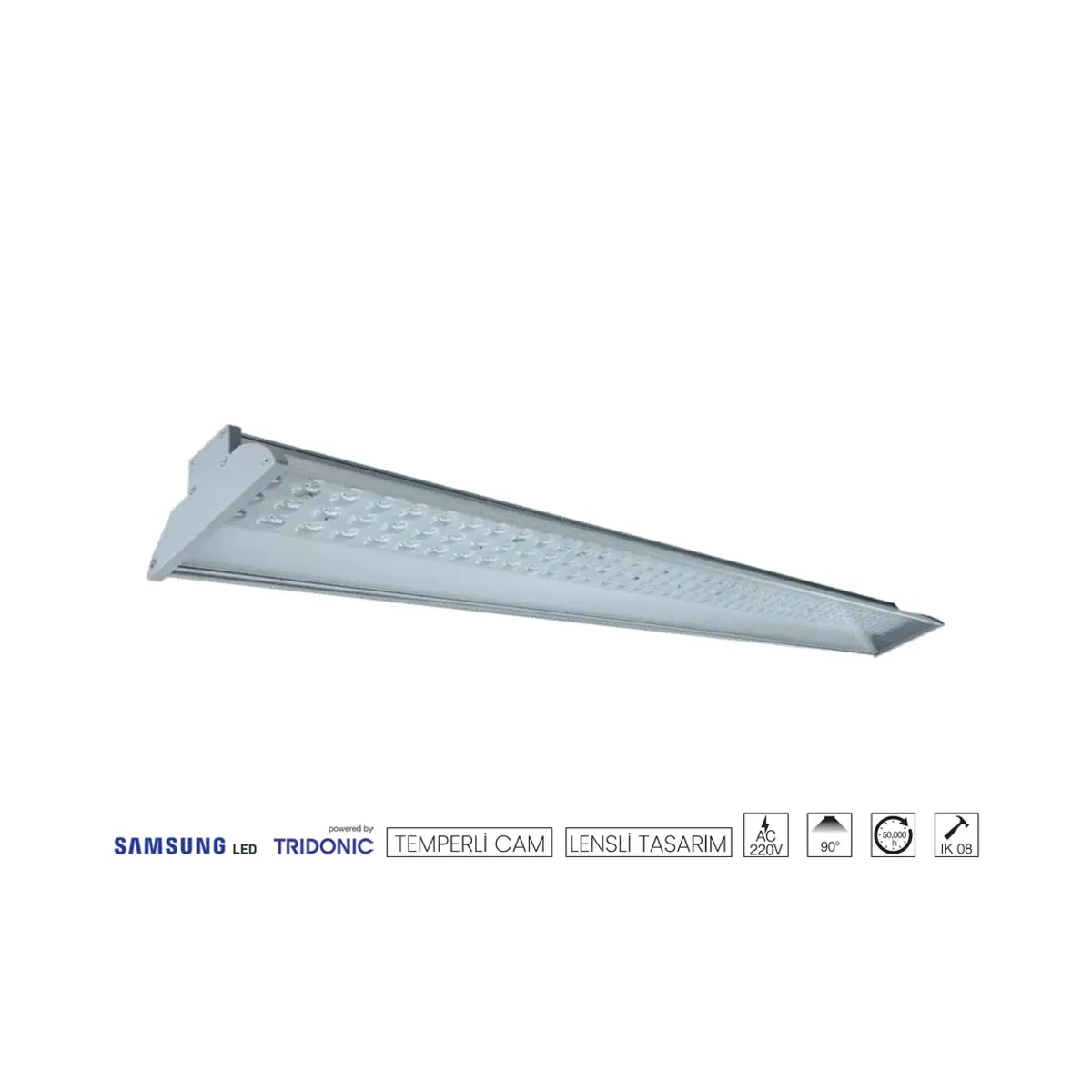 135W 4000 K 18900lm 135x880x80mm LED Yüksek Tavan Armatür IP65