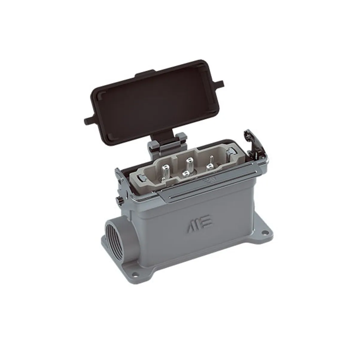 Mete Enerji 403765S 4/2x80/16A Çoklu Duvar Fiş Çift Girişli Tek Metal Mandallı Menteşe Kapaklı