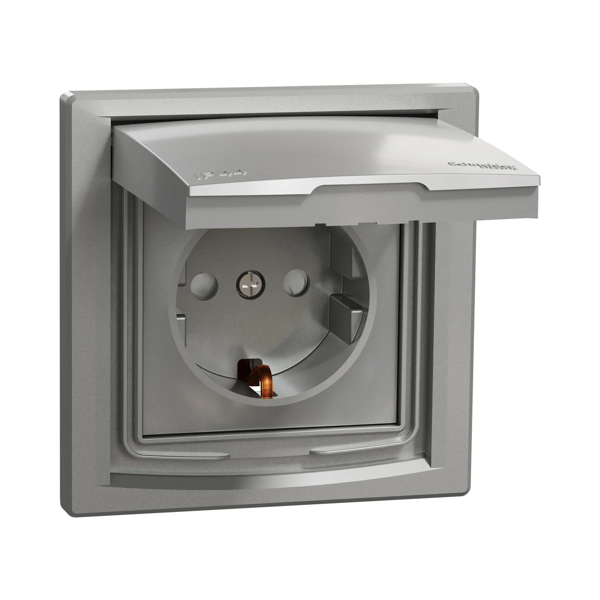 Schneider Electric EPH3100361 Asfora Grounded Socket with Cover IP44