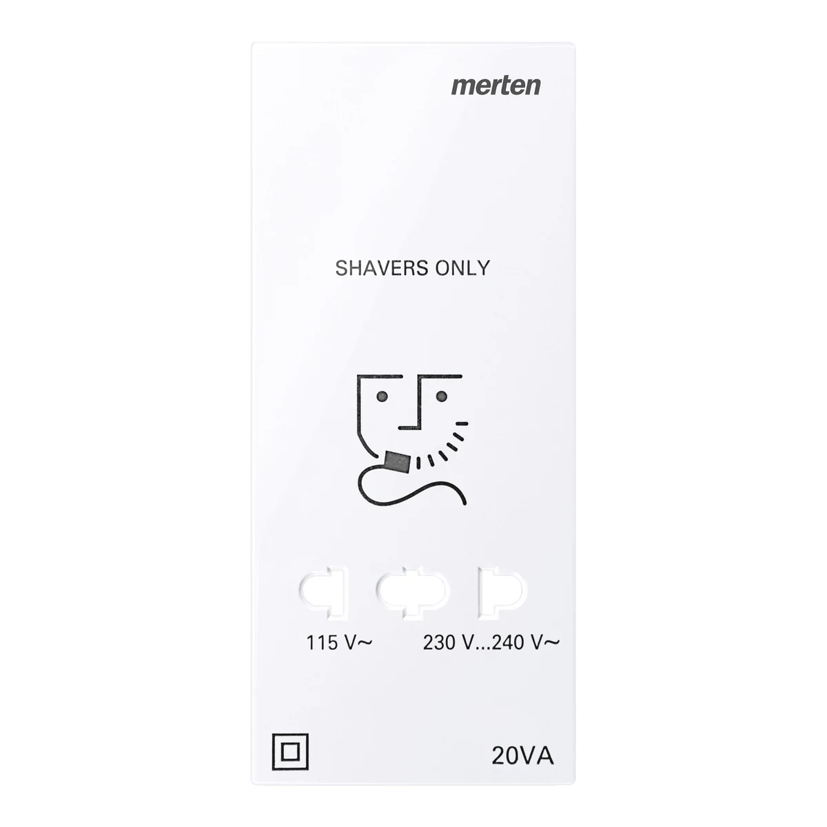 Schneider Electric MEG2109-3435 Merten System-D, Rocker Cover for Shaver Socket, Lotus White, Glass-Look