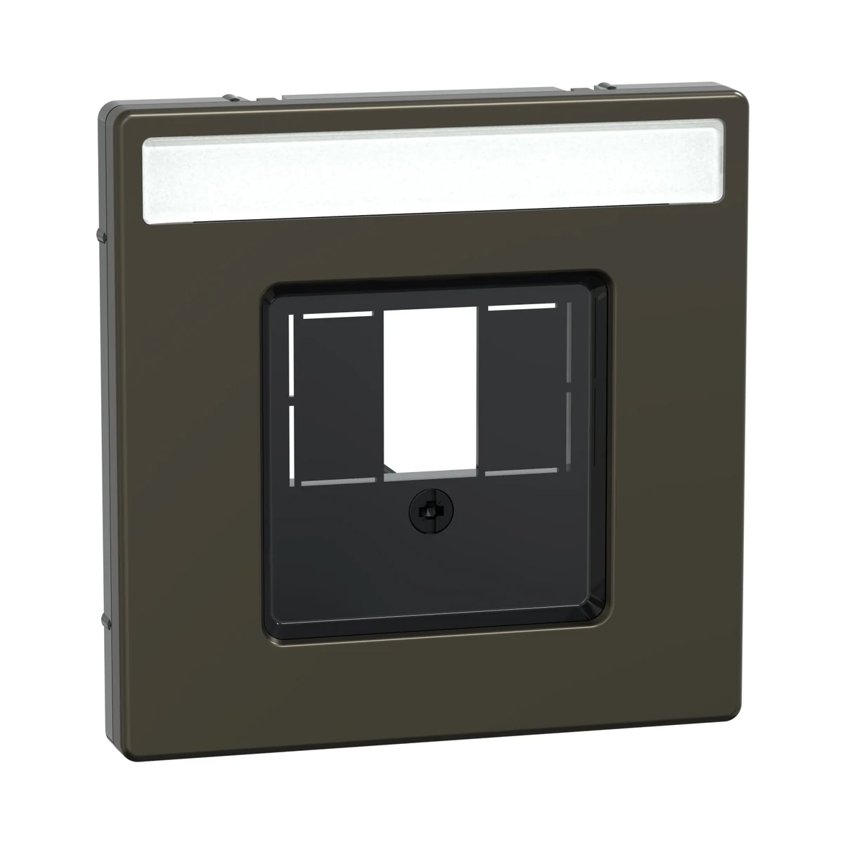 Schneider Electric MEG4250-6052 Merten System-D, Rocker Cover with Label Area and Square Opening, Mocha Metallic