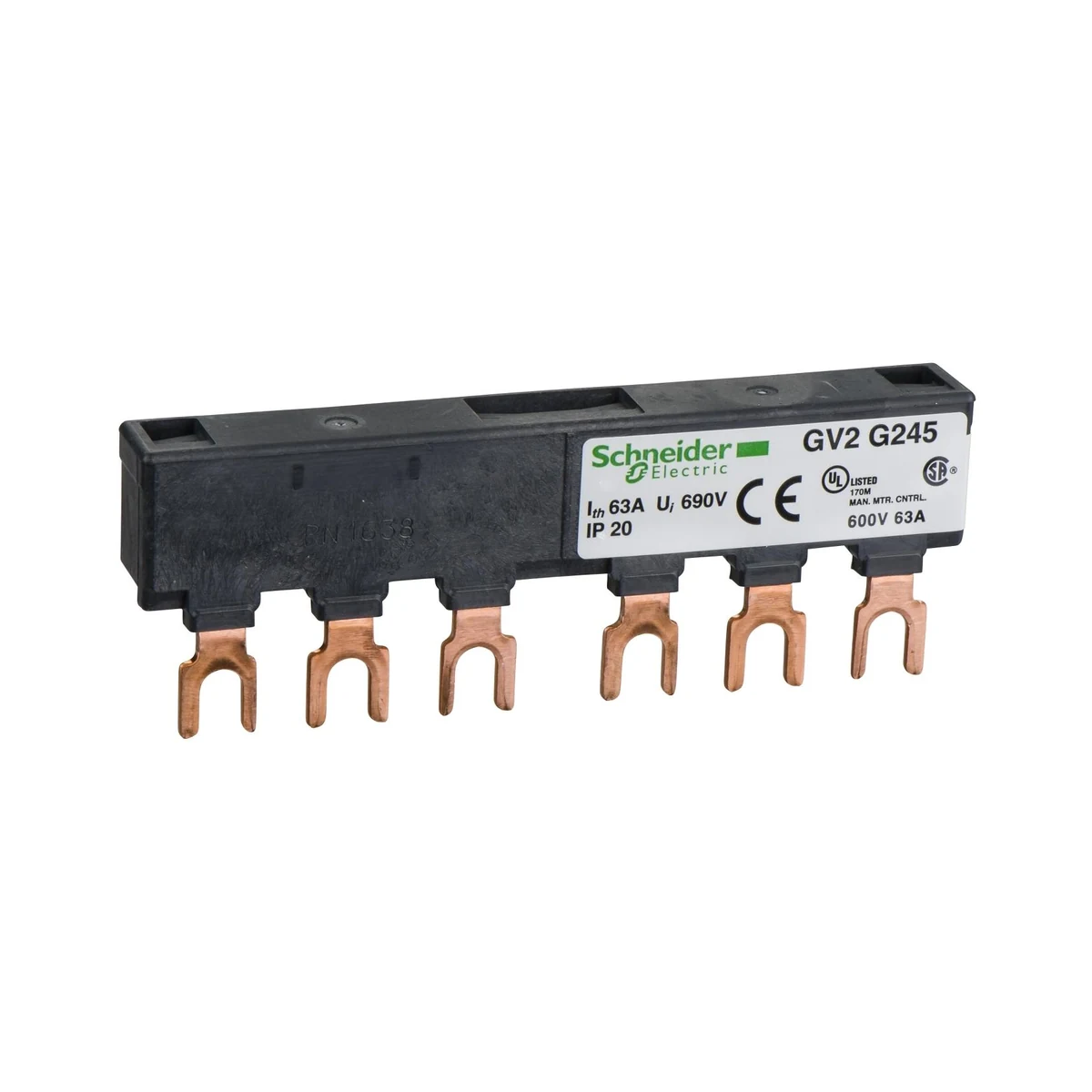 Schneider Electric GV2G245 TeSys GV2 Linergy FT Busbar 63A 45mm 2tap