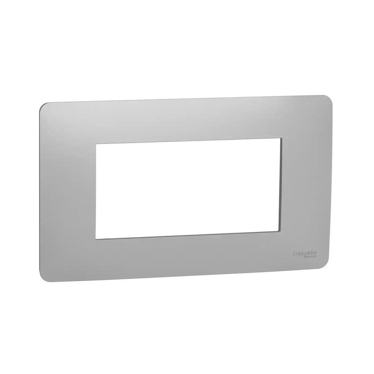Schneider Electric NU210430 Yeni Unica, Studio Frame 4 module, Aluminum