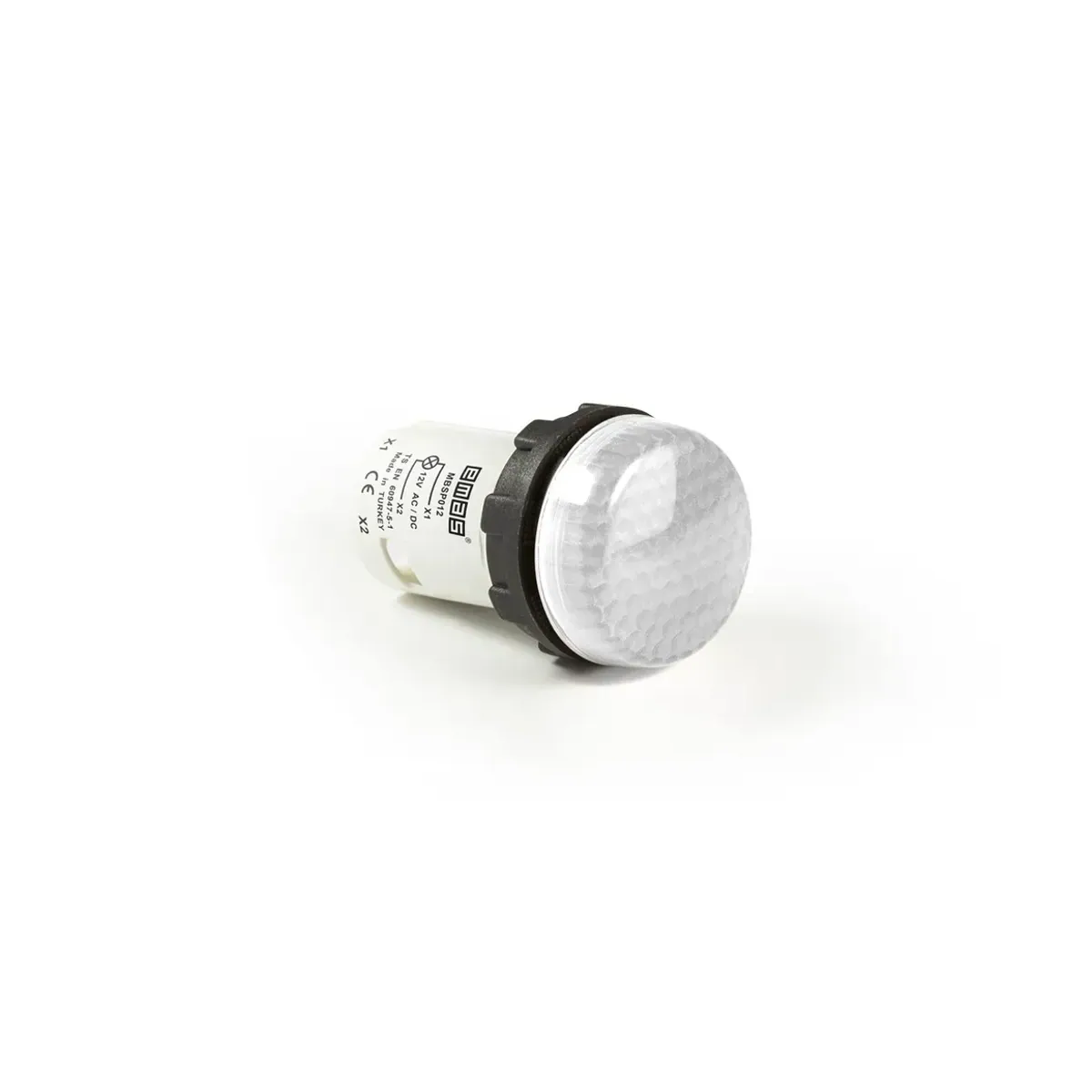 Emas MB Series Plastic LED Honeycomb Lens Monoblock Round 12V AC/DC White 22mm Pilot Light IP50