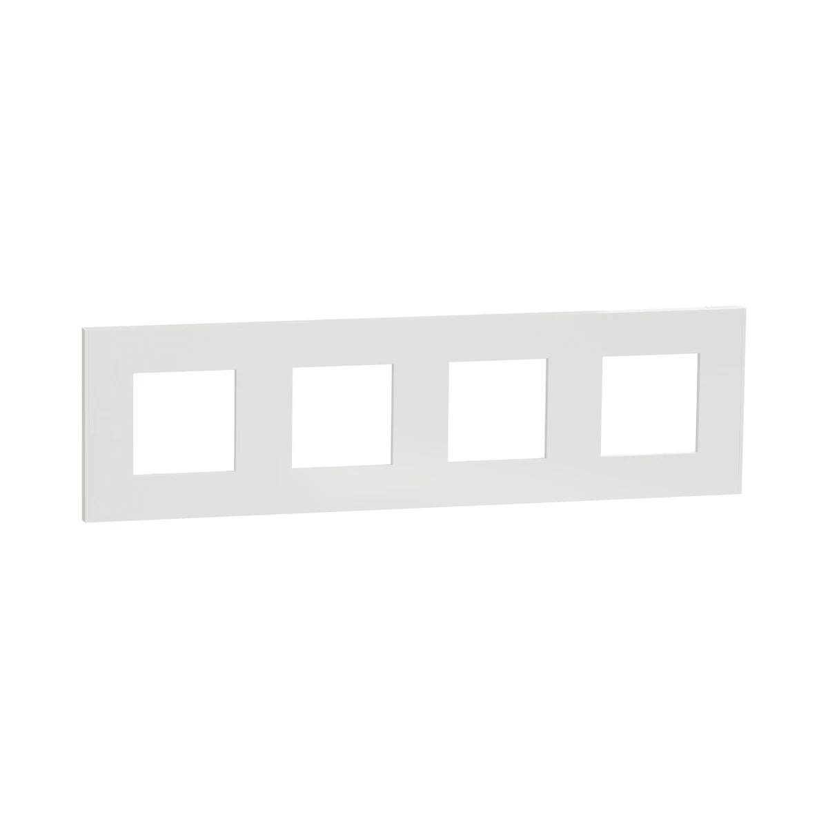 Schneider Electric NU600818 Unica Deco Essentials Quadruple Frame White