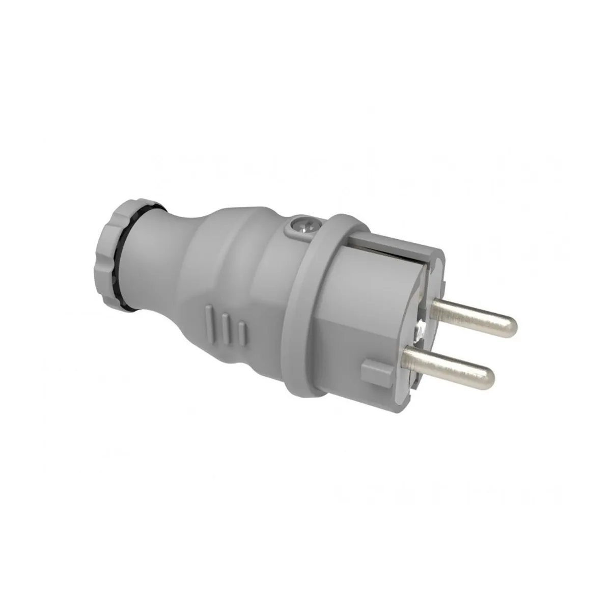 Bemis BV5-1402-2011 Kauçuk Düz Fiş (Gri) 16 A 2P+E IP44