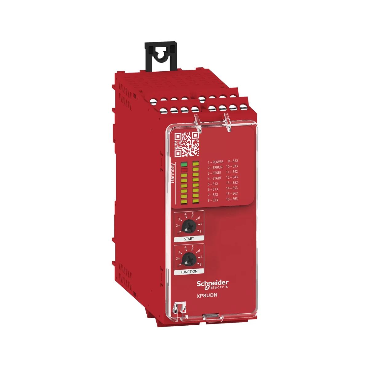 Schneider Electric XPSUDN33AP E-stop, ışık bariyeri, koruma anahtarı, manyetik anahtar, 6 güvenli giriş, 3NA + 1NK, 48-240V AC — üretici ürün görseli