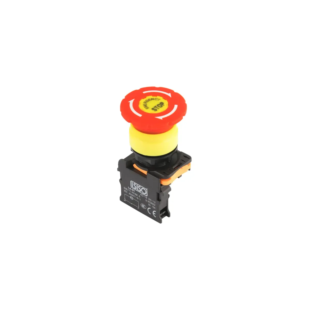 Isıso IA5-01ZS Emergency Stop Button, Red, 1 NC