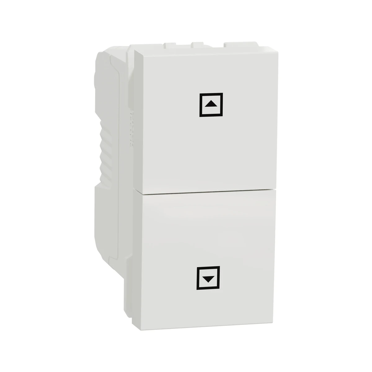Schneider Electric NU310718SC Yeni Unica, Blind Control Push Button 1 module, White