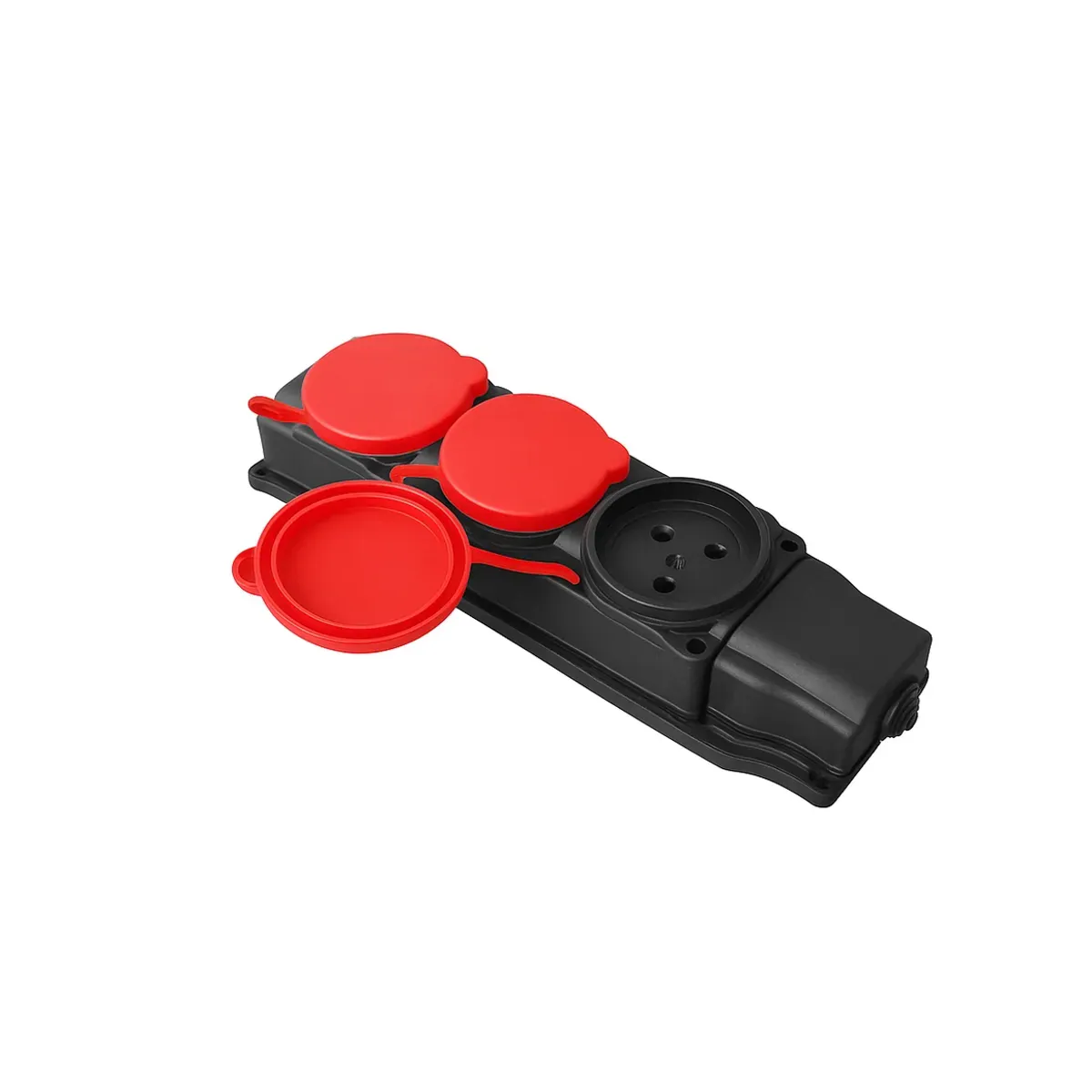 Tem 540.425.130 4x25A 3 pcs. Three-Phase Rubber Multi-Socket Outlet