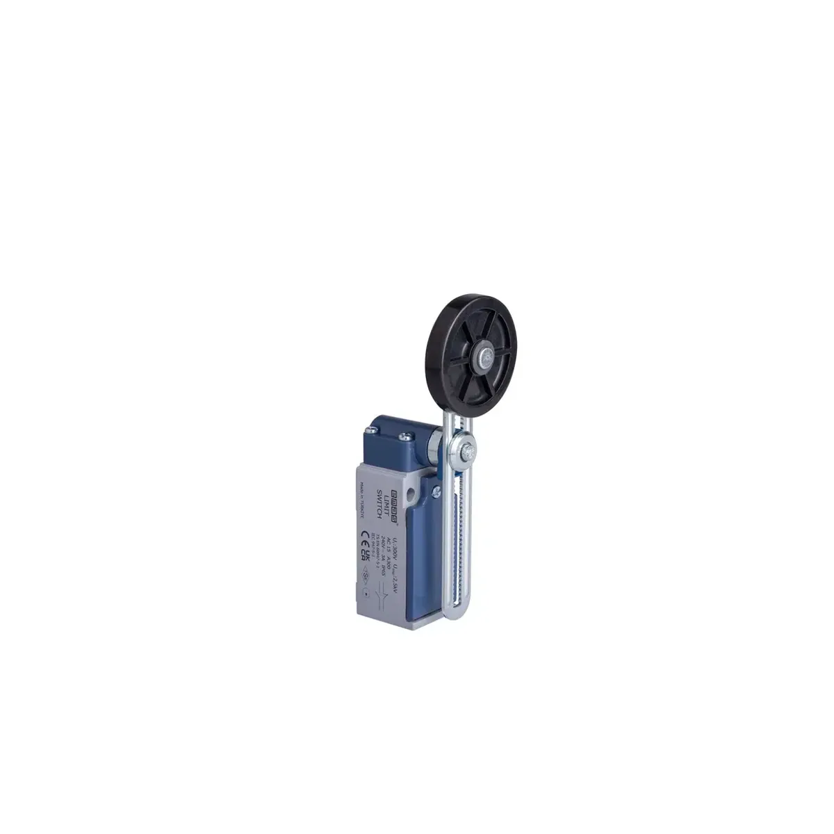 Emas L51 Metal Housing 50 mm Rubber Roller Adjustable Lever Snap-Action 1NO+1NC Limit Switch L51K13MEL123