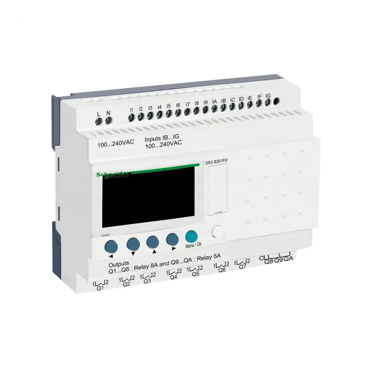Schneider Electric SR3B261FU ZELIO SMART RELAY, 26 I-O 100-240 VAC