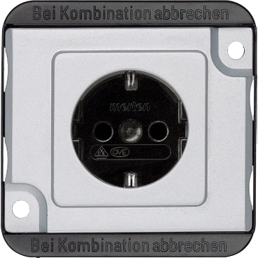 Schneider Electric MEG2400-7060 Grounded Socket, Child-Protected, Screw Connection, Aluminum