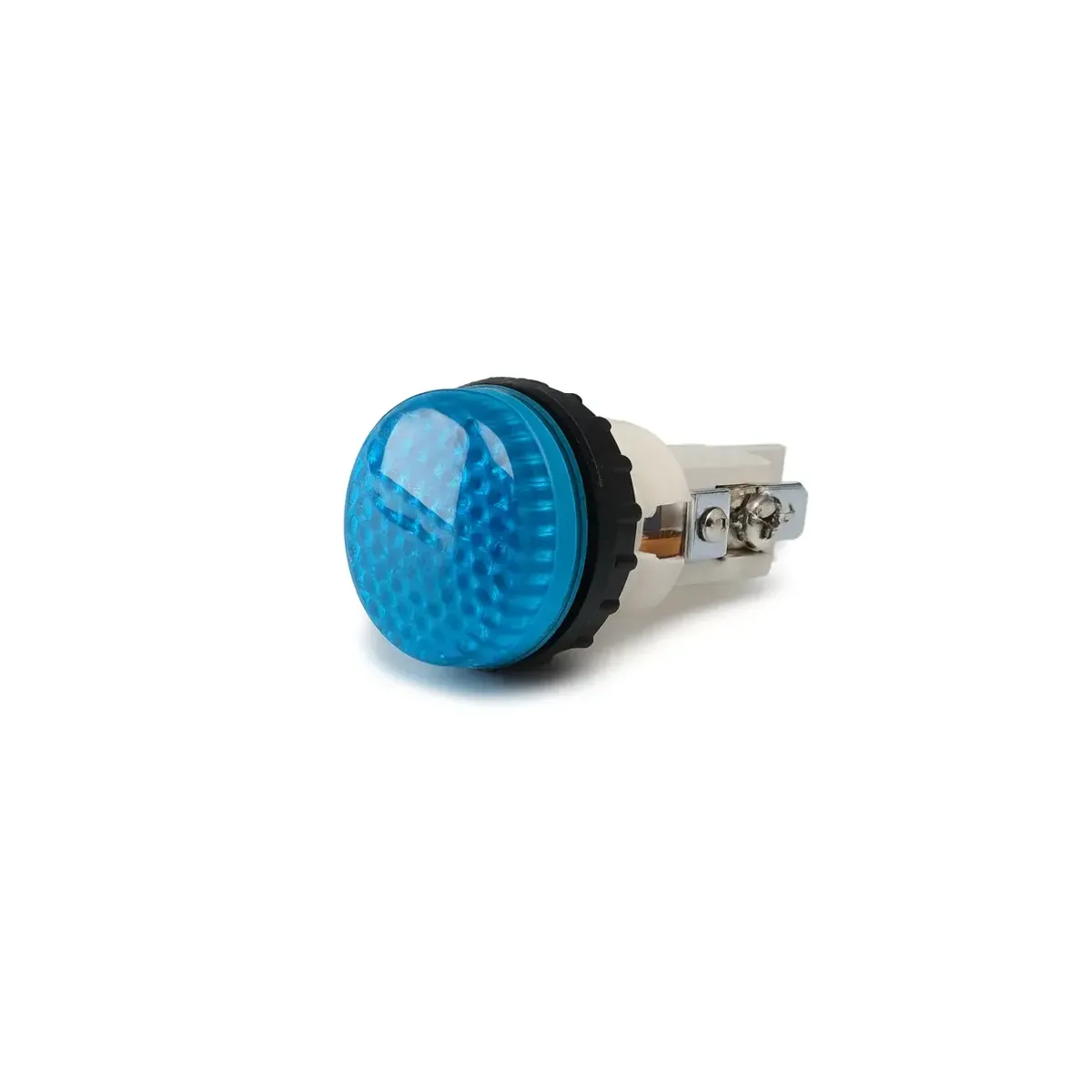 Emas S Series Plastic Bulb Type 230V AC Terminal+Screw Blue 22mm Pilot Light IP40