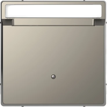 Schneider Electric MEG3854-6050 Merten System-D, Hotel Energy Saver with Name Label, Nickel Metallic