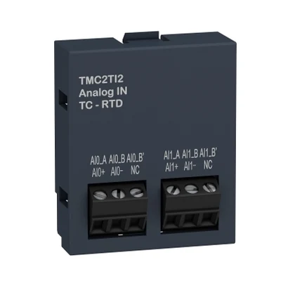 Schneider Electric TMC2TI2 M221 Kartuş modülü, 2ch sıcaklık giriş — üretici katalog görseli