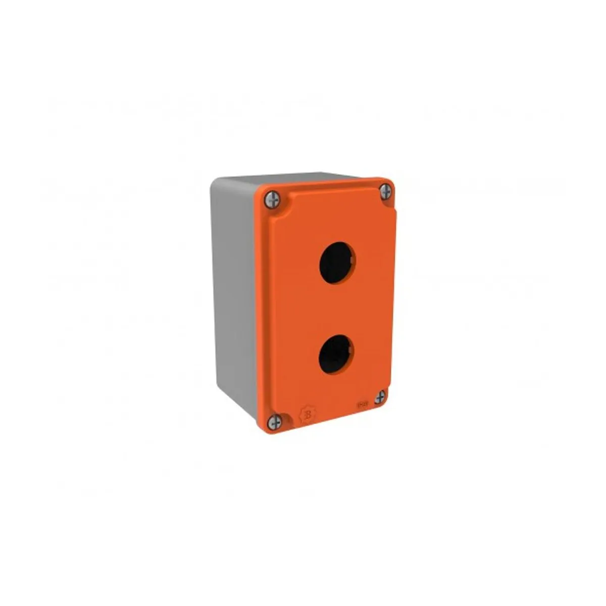 Bemis EXBT4-2001-0007 ATEX Ex-Proof Aluminum 2-Button Box IP67 80x130x73 Orange