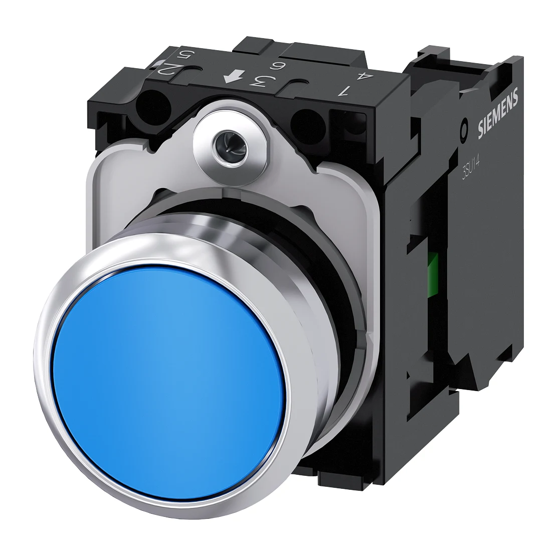 Siemens 3SU1150-0AB50-1BA0 Control Push Button Blue 1NO