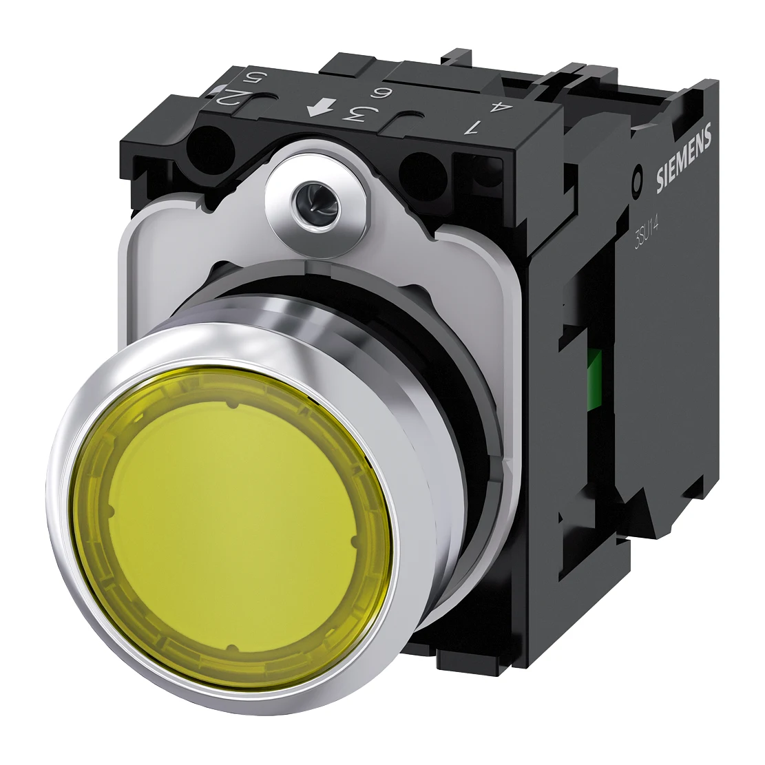 Siemens 3SU1152-0AB30-1BA0 Control Push Button Yellow 24 AC/DC 1NO
