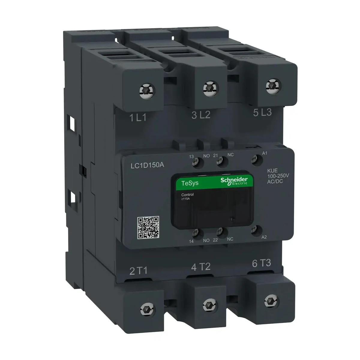 Schneider Electric LC1D150AKUE TeSys Deca Kontaktör 150A 3P 100-250V ACDC — üretici temsili ürün görseli