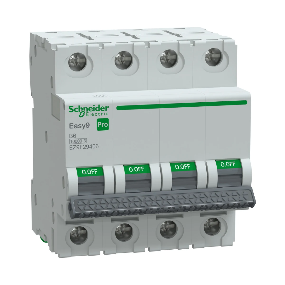 Schneider Electric EZ9F29406 Pro Sigorta 4P B Eğrisi 6A 10 kA — üretici ürün görseli