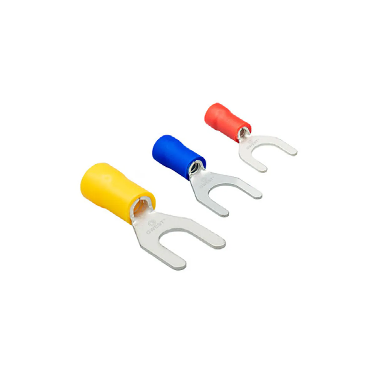 Gwest GÇU - 6002 Fork Type Insulated Cable Terminals — Blue
