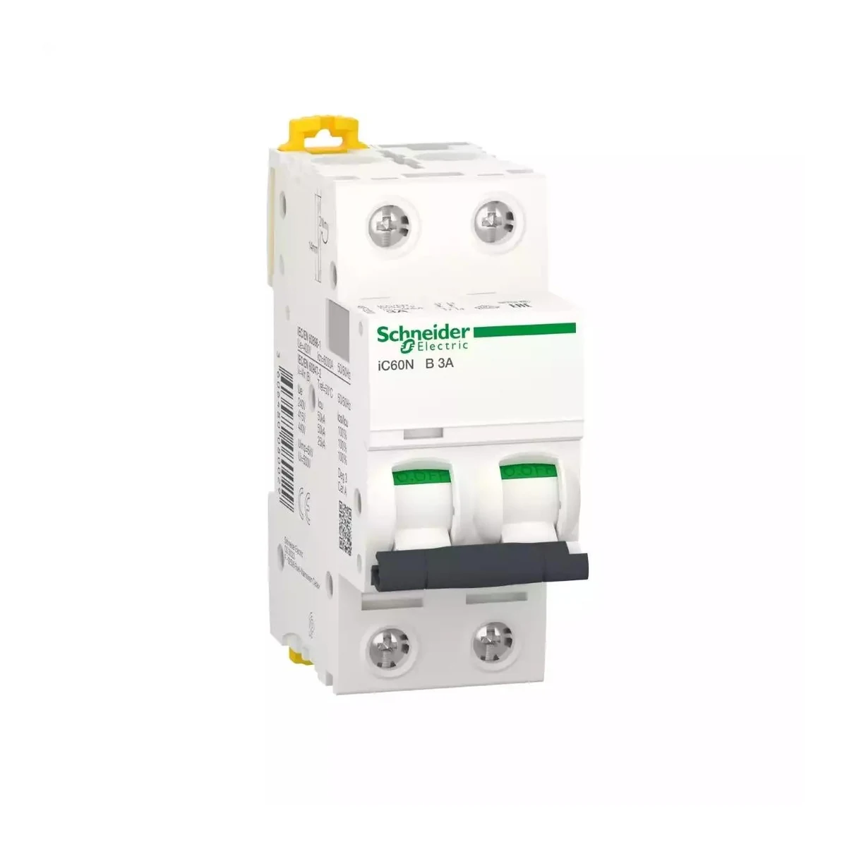 Schneider Electric A9F73203 Acti9 iC60N 2P 3A, 6kA B-Curve MCB