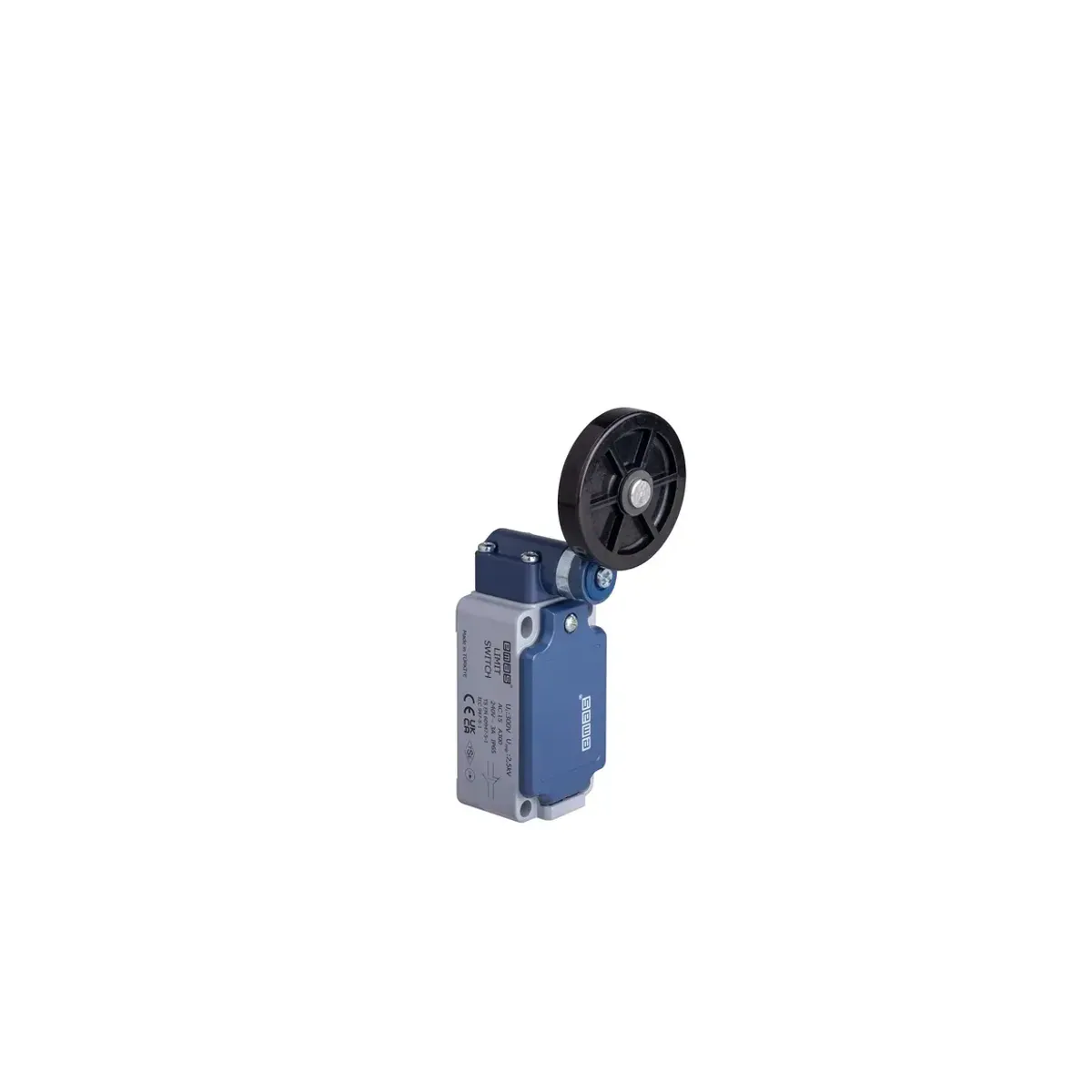 Emas L52 Metal Housing 50 mm Rubber Roller Lever Snap-Action 1NO+1NC Limit Switch L52K13MEL121