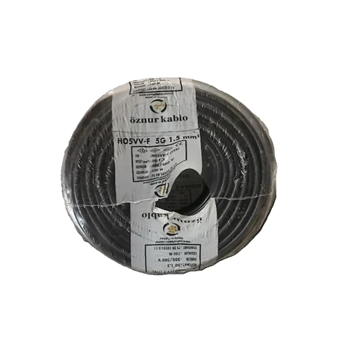 Öznur TTR 5x1.5 mm2 H05VV-F Black Cable