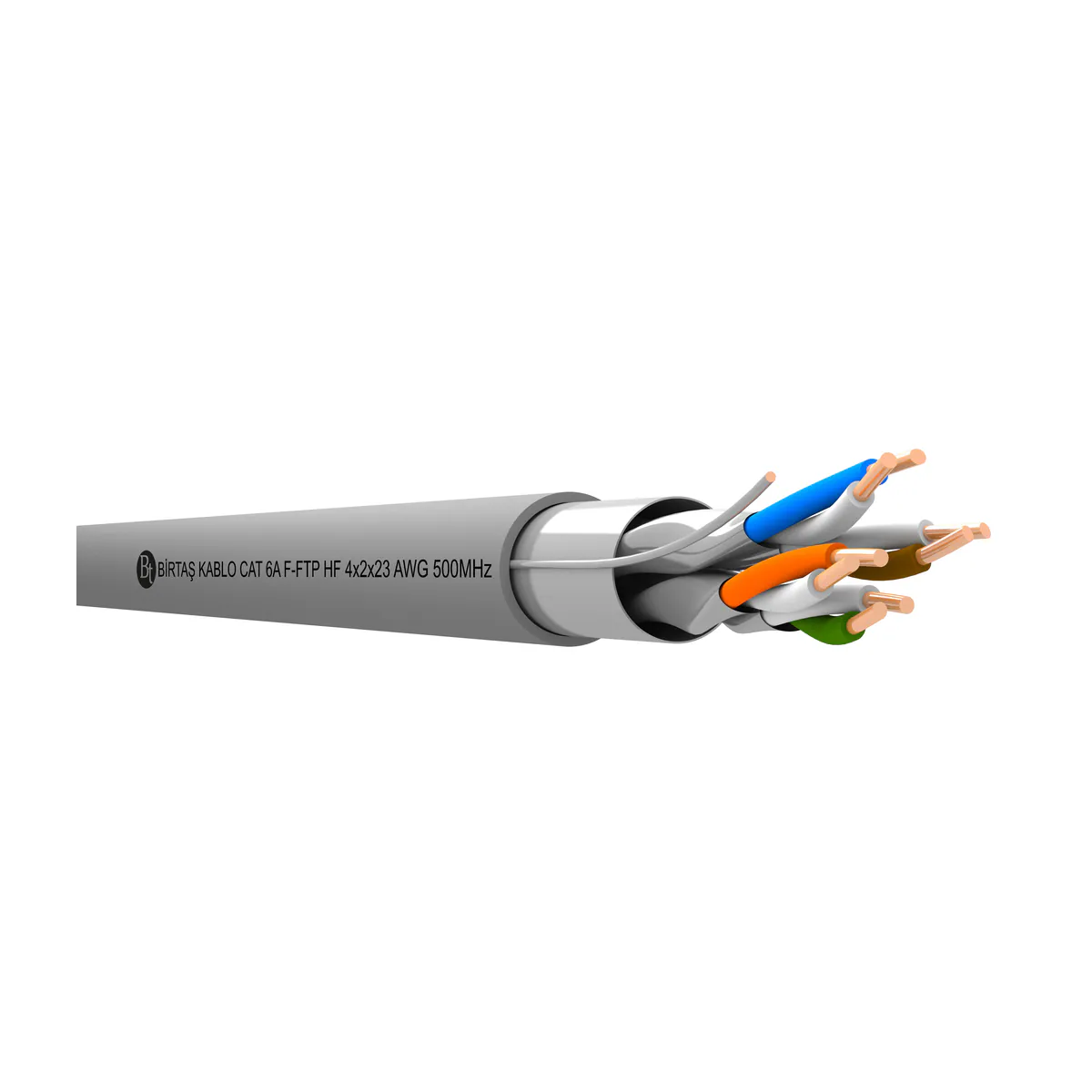 Birtaş CAT6A F/FTP PE 4x2x23 AWG BLACK