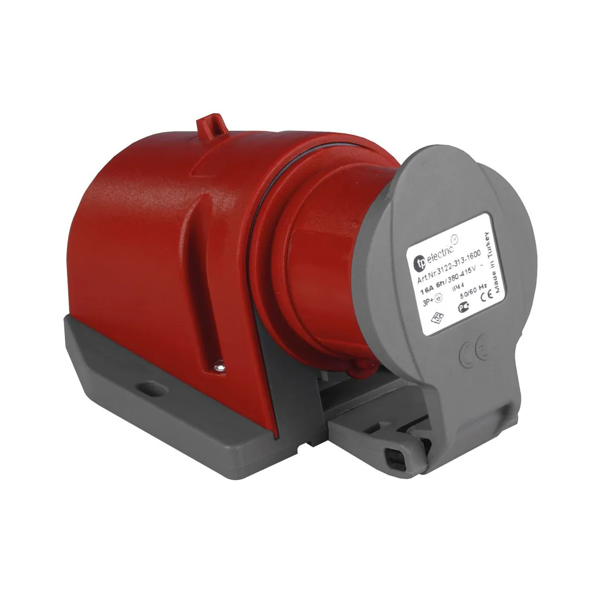 TP Elektrik 3107-353-1600 CEE 5x32A Phase Converter Wall Plug (with protective cover), IP 44, 6h