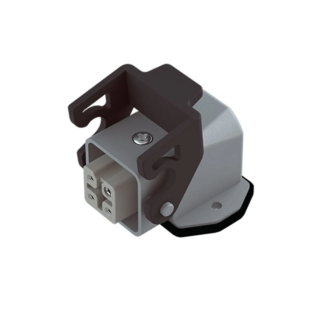 Mete Enerji 403071 4x10A Multi-Pole Thermoplastic Angled Machine Socket