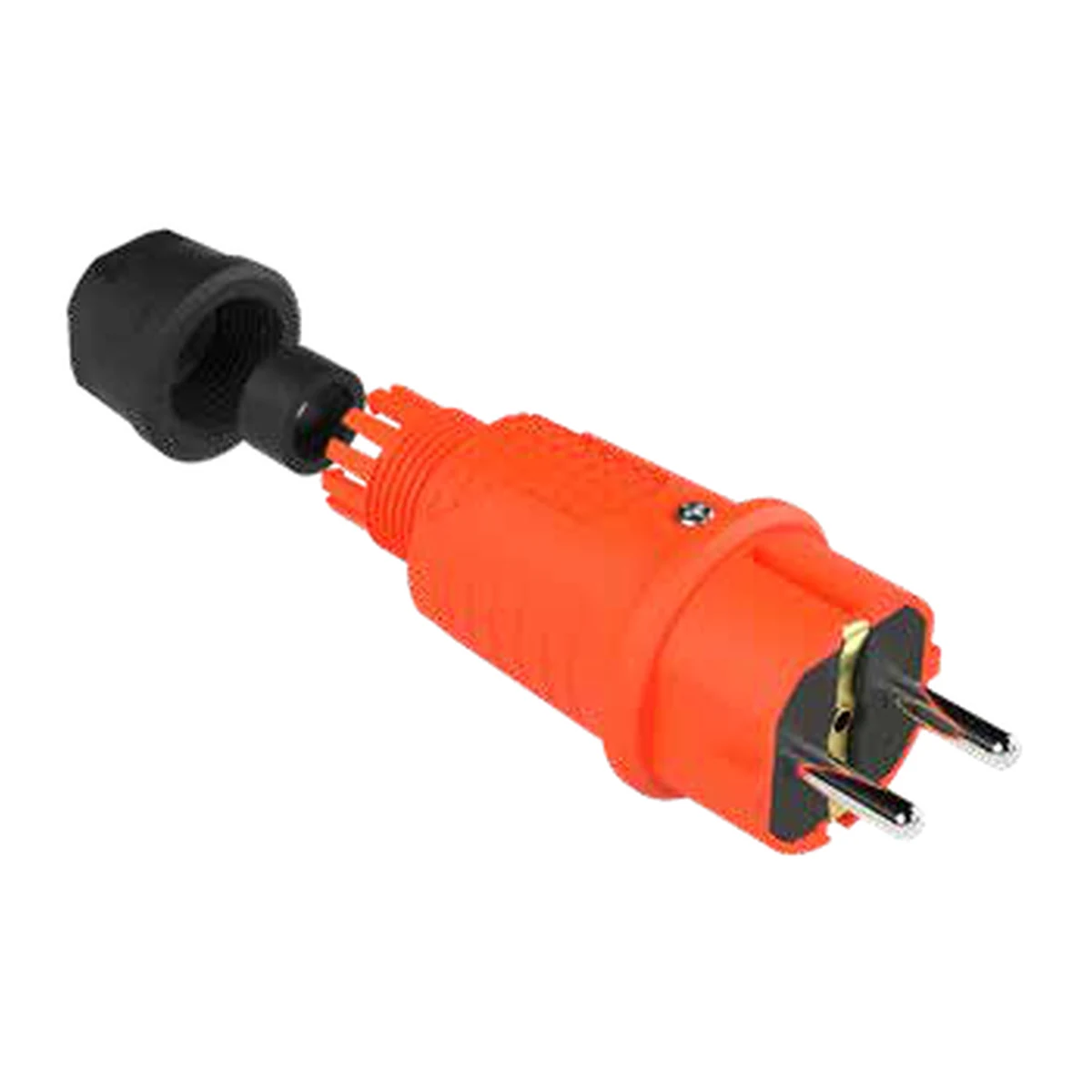 Bylion 950-301-0005 REF-F/O Single-Phase Straight Plug 16 A Type F (Schuko) IP54 Orange