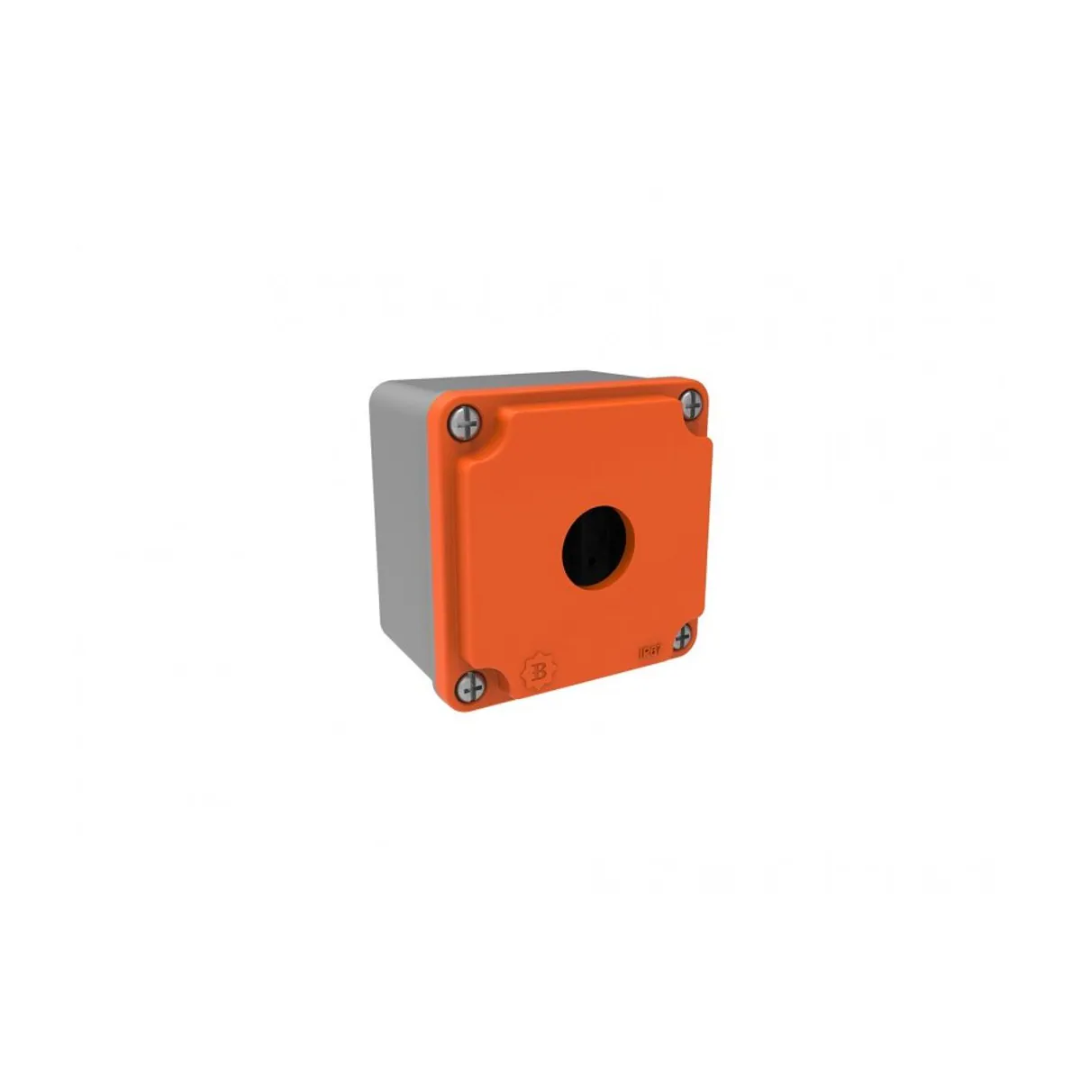 Bemis EXBT4-1001-0007 ATEX Ex-Proof Aluminum 1-Button Box IP67 80x80x60 Orange